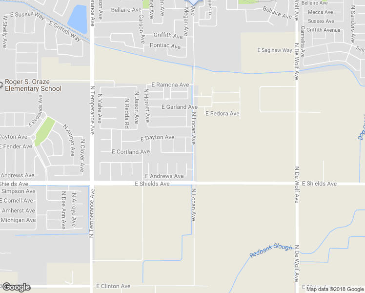 map of restaurants, bars, coffee shops, grocery stores, and more near 3143 North Leanna Avenue in Fresno