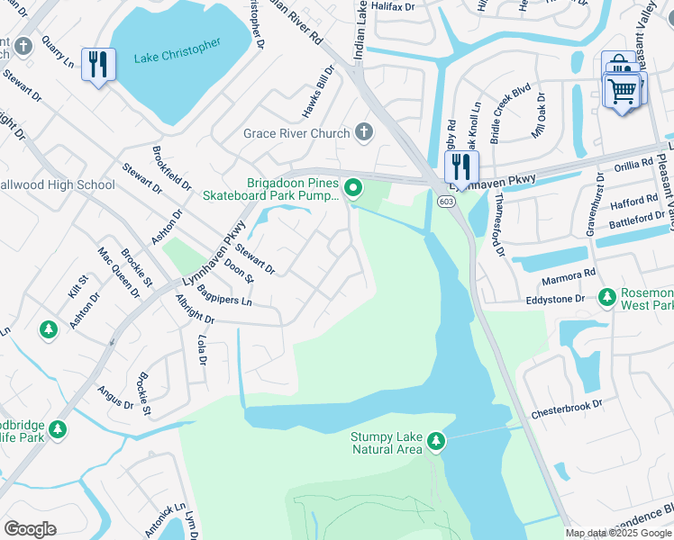 map of restaurants, bars, coffee shops, grocery stores, and more near 5257 Albright Drive in Virginia Beach