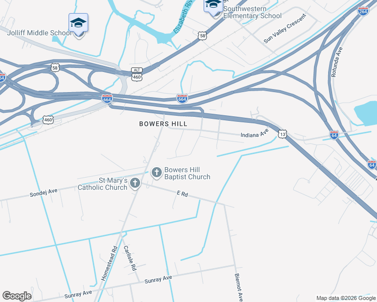 map of restaurants, bars, coffee shops, grocery stores, and more near 522 Schaefer Avenue in Chesapeake