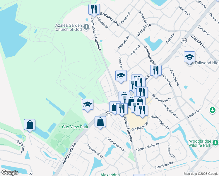 map of restaurants, bars, coffee shops, grocery stores, and more near 1888 Somerton Place in Virginia Beach