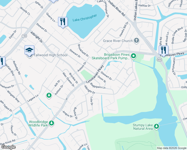 map of restaurants, bars, coffee shops, grocery stores, and more near 5408 Doon Street in Virginia Beach