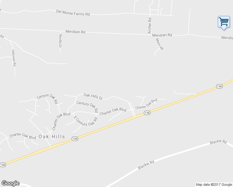 map of restaurants, bars, coffee shops, grocery stores, and more near 15445 Oak Hills Drive in Salinas