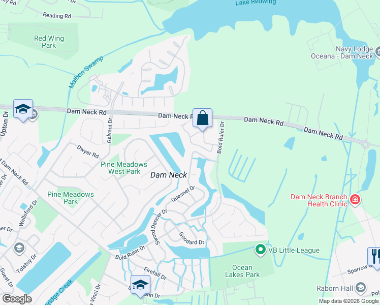 map of restaurants, bars, coffee shops, grocery stores, and more near 702 Hecate Drive in Virginia Beach