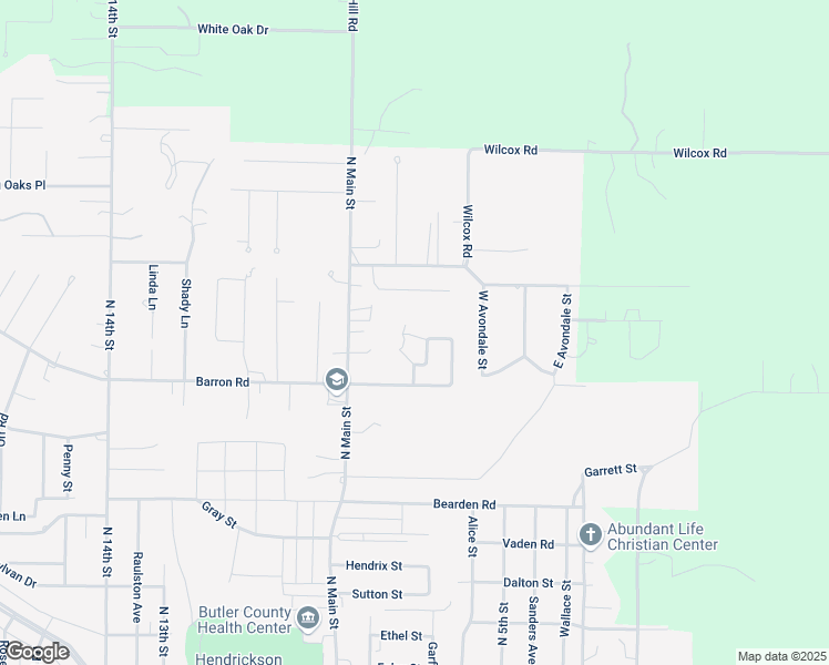 map of restaurants, bars, coffee shops, grocery stores, and more near 2540 Brownwood Court in Poplar Bluff