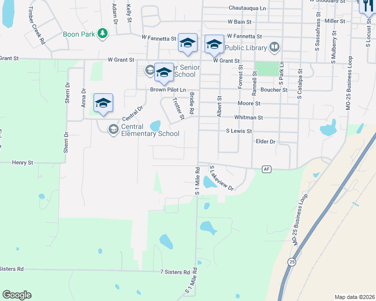 map of restaurants, bars, coffee shops, grocery stores, and more near 1002 South 1 Mile Road in Dexter