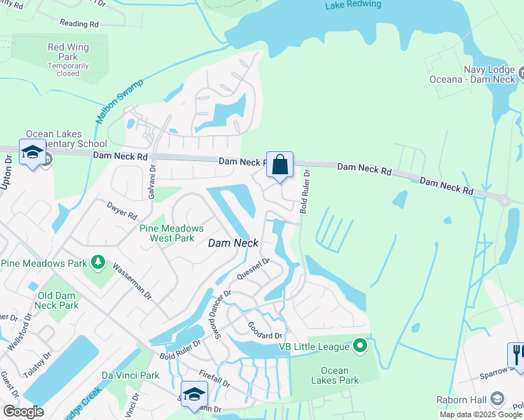 map of restaurants, bars, coffee shops, grocery stores, and more near 702 Hecate Drive in Virginia Beach