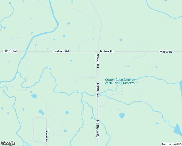 map of restaurants, bars, coffee shops, grocery stores, and more near 16215 Northeast Bison Road in Bartlesville