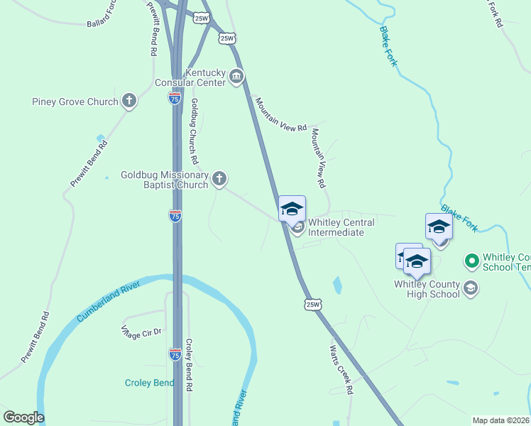 map of restaurants, bars, coffee shops, grocery stores, and more near 581 Goldbug Church Road in Williamsburg