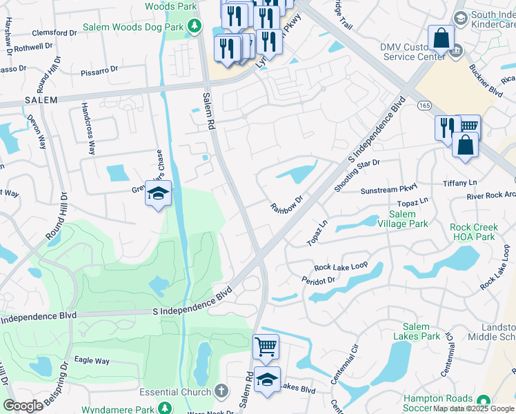 map of restaurants, bars, coffee shops, grocery stores, and more near 4109 Zodiac Lane in Virginia Beach