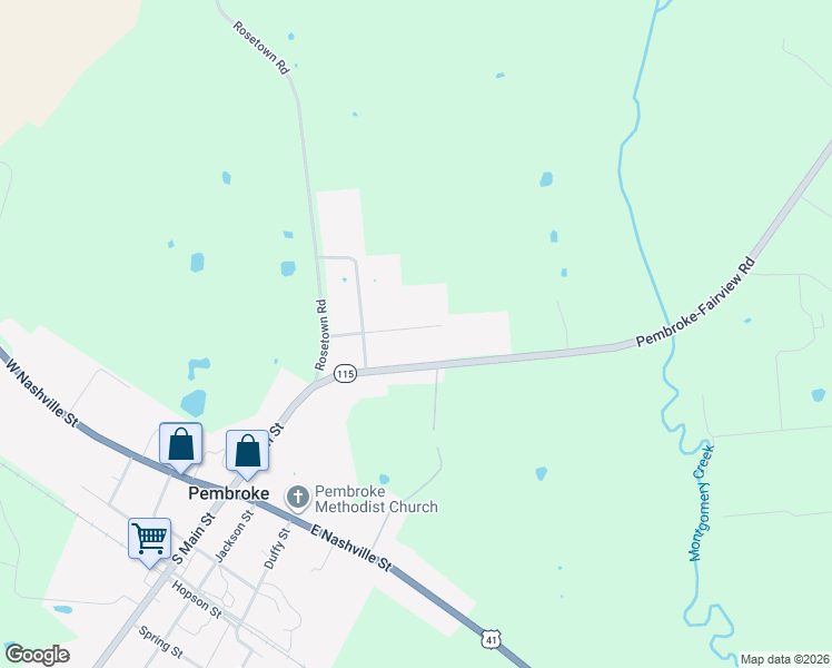 map of restaurants, bars, coffee shops, grocery stores, and more near 289 Nichols Road in Pembroke