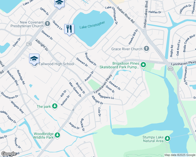 map of restaurants, bars, coffee shops, grocery stores, and more near 5416 Doon Street in Virginia Beach