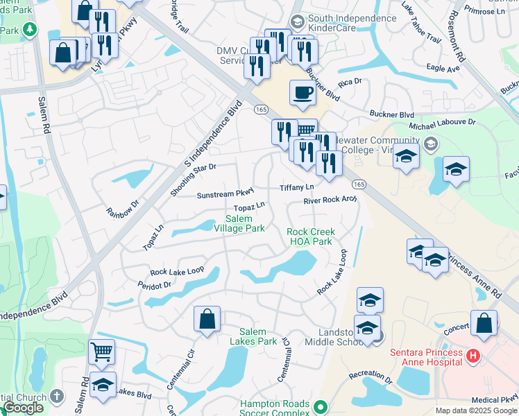 map of restaurants, bars, coffee shops, grocery stores, and more near 1756 Turquoise Court in Virginia Beach