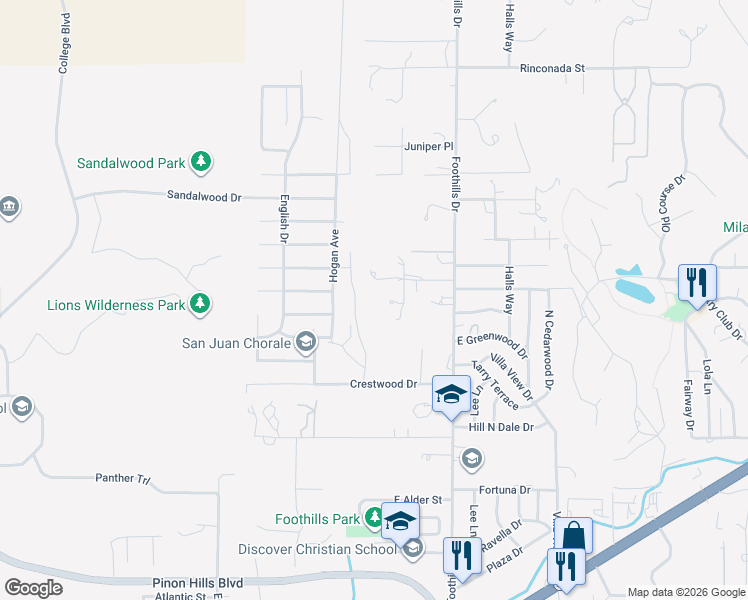 map of restaurants, bars, coffee shops, grocery stores, and more near 5811 Laurel Avenue in Farmington