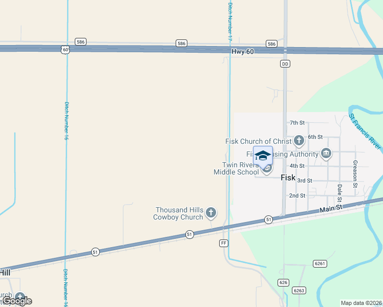 map of restaurants, bars, coffee shops, grocery stores, and more near in Fisk