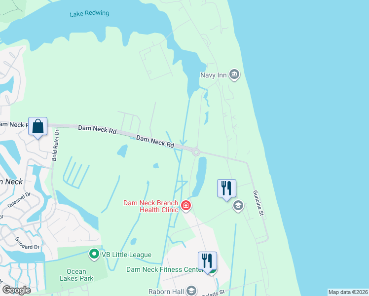 map of restaurants, bars, coffee shops, grocery stores, and more near 408 Tartar Avenue in Virginia Beach