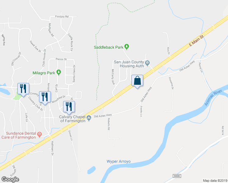 map of restaurants, bars, coffee shops, grocery stores, and more near 5902 McKinsey Street in Farmington