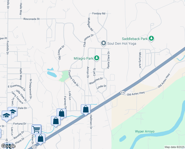 map of restaurants, bars, coffee shops, grocery stores, and more near 5801 Carl Street in Farmington