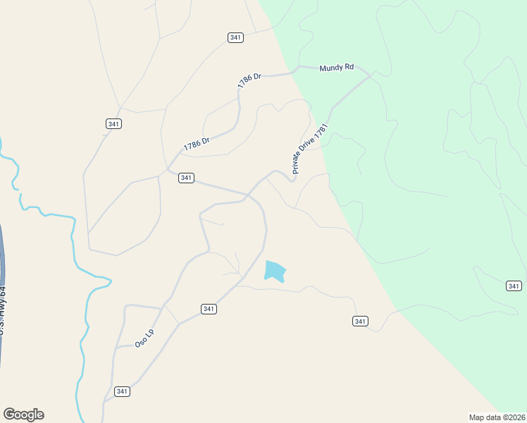 map of restaurants, bars, coffee shops, grocery stores, and more near County Road 341 in Los Ojos