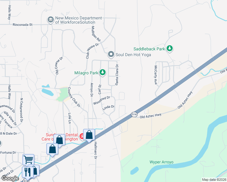 map of restaurants, bars, coffee shops, grocery stores, and more near 6016 Santa Clara Drive in Farmington