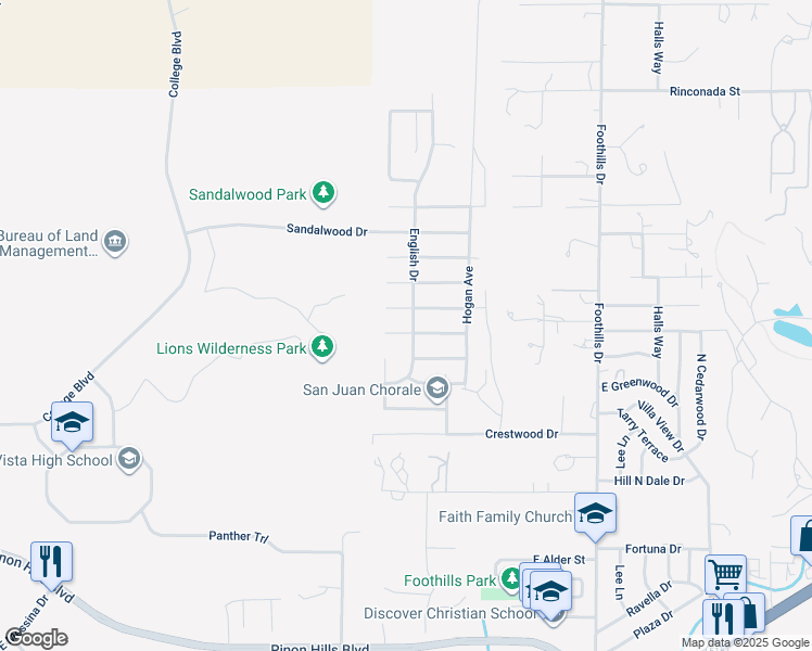 map of restaurants, bars, coffee shops, grocery stores, and more near 4908 Evergreen Drive in Farmington