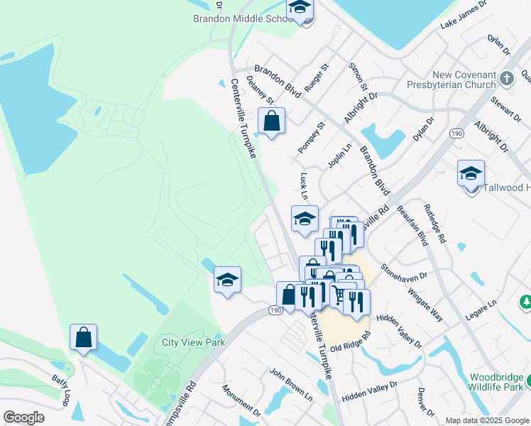 map of restaurants, bars, coffee shops, grocery stores, and more near 1801 Somerton Place in Virginia Beach