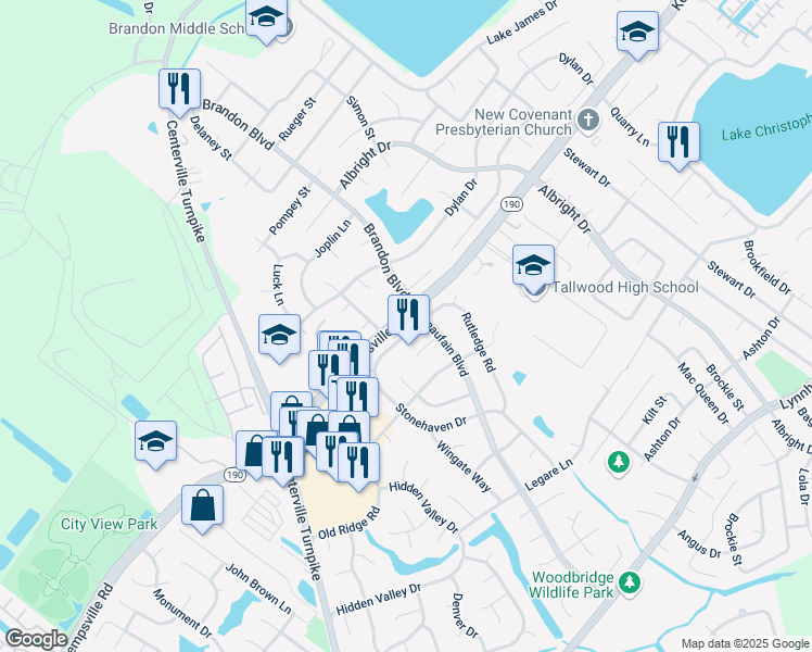 map of restaurants, bars, coffee shops, grocery stores, and more near 1734 Jude Court in Virginia Beach