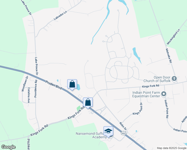 map of restaurants, bars, coffee shops, grocery stores, and more near 1013 Greene Chapel Road in Suffolk