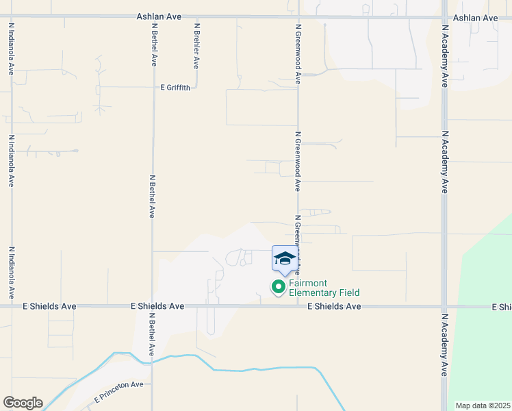 map of restaurants, bars, coffee shops, grocery stores, and more near 3363 North Greenwood Avenue in Sanger
