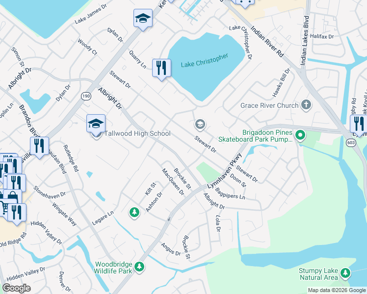 map of restaurants, bars, coffee shops, grocery stores, and more near 5459 Doon Street in Virginia Beach