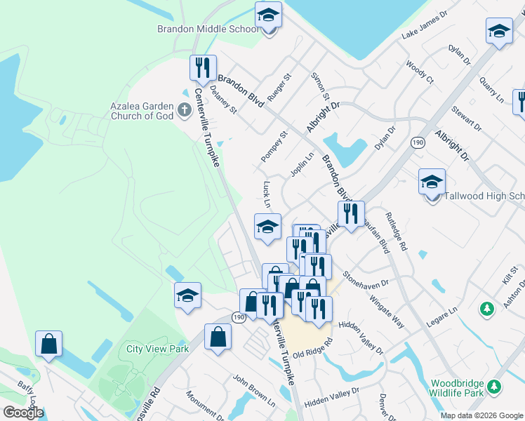 map of restaurants, bars, coffee shops, grocery stores, and more near 1805 Gilda Ct in Virginia Beach