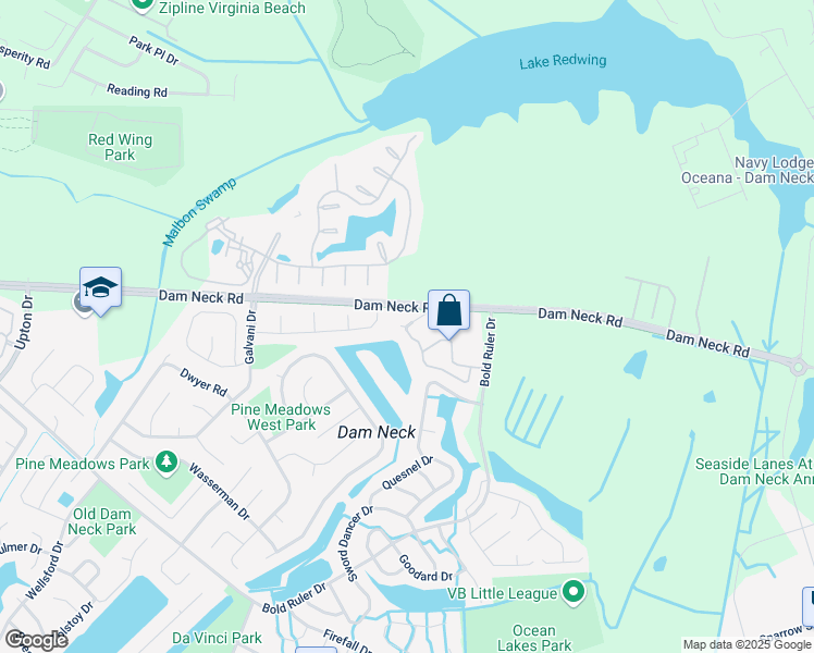 map of restaurants, bars, coffee shops, grocery stores, and more near 1617 Ocean Bay Drive in Virginia Beach