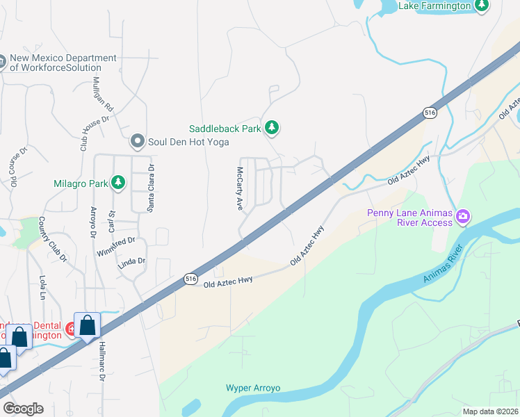 map of restaurants, bars, coffee shops, grocery stores, and more near 5962-5998 McKinsey St in Farmington