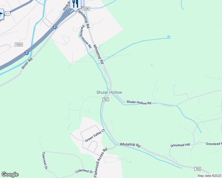 map of restaurants, bars, coffee shops, grocery stores, and more near 101 Shuler Hollow Road in Chilhowie