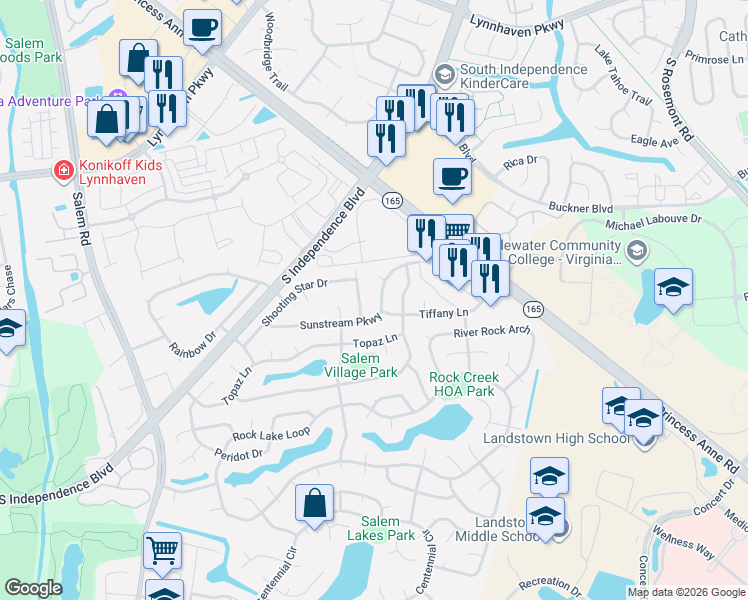 map of restaurants, bars, coffee shops, grocery stores, and more near 1789 Solar Lane in Virginia Beach