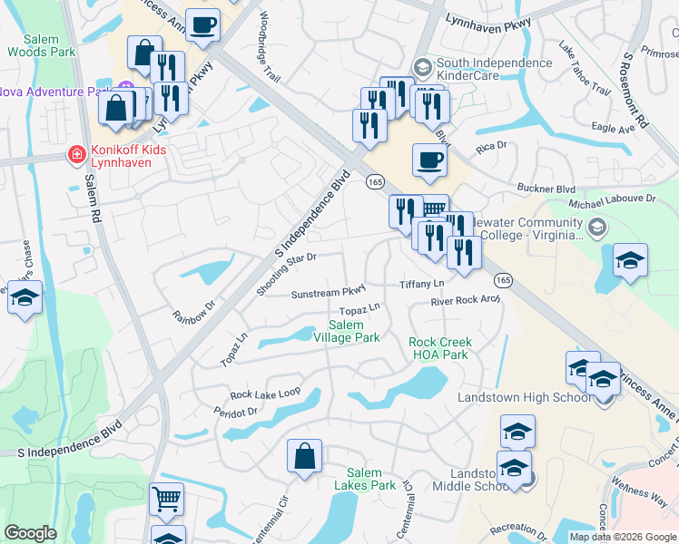 map of restaurants, bars, coffee shops, grocery stores, and more near 1789 Solar Lane in Virginia Beach