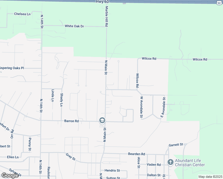 map of restaurants, bars, coffee shops, grocery stores, and more near 848 Wilcox Road in Poplar Bluff