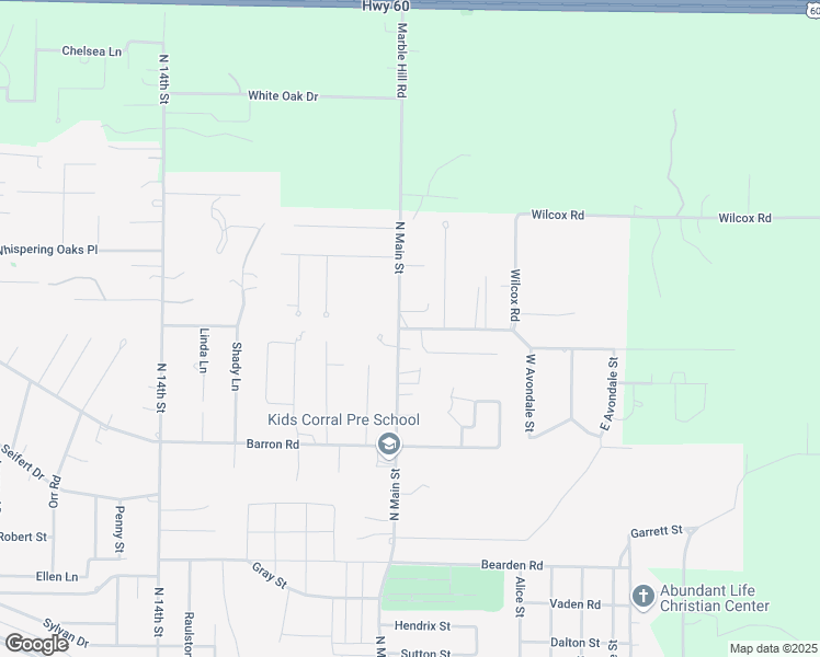 map of restaurants, bars, coffee shops, grocery stores, and more near 2544 North Main Street in Poplar Bluff