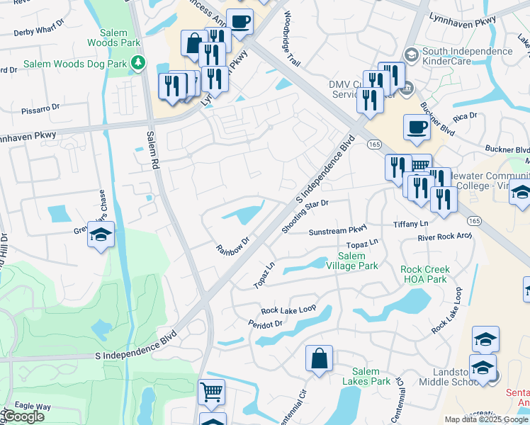 map of restaurants, bars, coffee shops, grocery stores, and more near 3928 Rainbow Drive in Virginia Beach