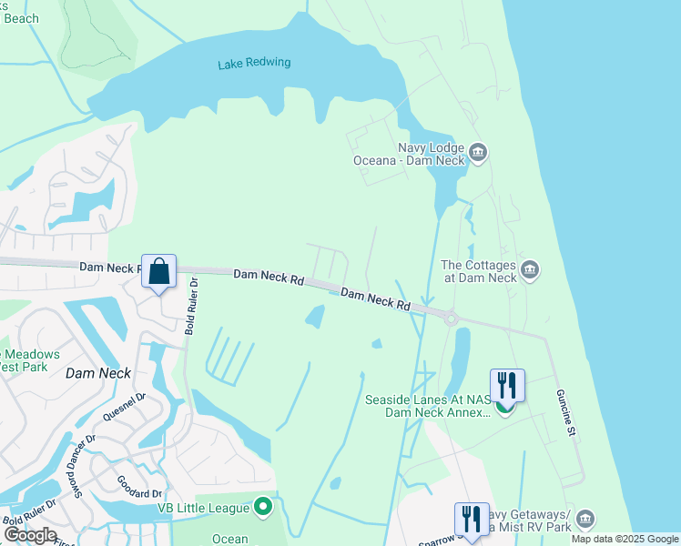 map of restaurants, bars, coffee shops, grocery stores, and more near 421 Fieldstone Glen Way in Virginia Beach