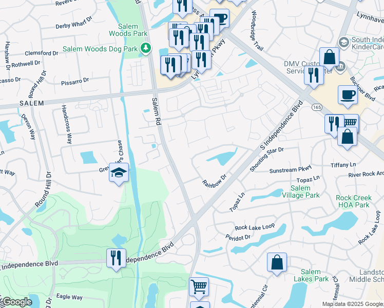 map of restaurants, bars, coffee shops, grocery stores, and more near 1800 Galaxy Court in Virginia Beach