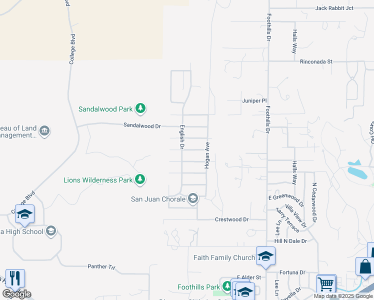 map of restaurants, bars, coffee shops, grocery stores, and more near Monteagle Drive in Farmington