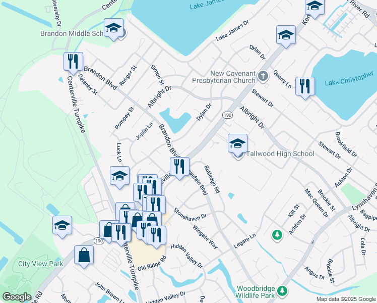 map of restaurants, bars, coffee shops, grocery stores, and more near 1712 Zimmerman Court in Virginia Beach