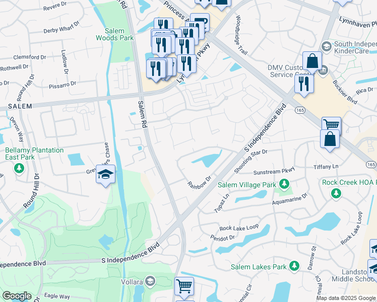 map of restaurants, bars, coffee shops, grocery stores, and more near 4129 Rainbow Drive in Virginia Beach