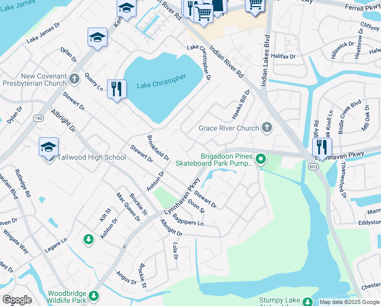 map of restaurants, bars, coffee shops, grocery stores, and more near 1812 Endicott Lane in Virginia Beach