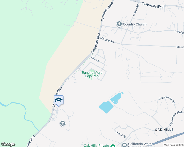 map of restaurants, bars, coffee shops, grocery stores, and more near 9478 Comunidad Way in Castroville