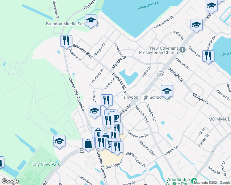 map of restaurants, bars, coffee shops, grocery stores, and more near 1739 Dylan Drive in Virginia Beach