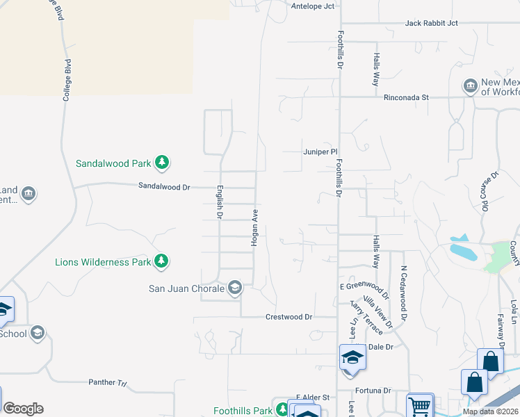 map of restaurants, bars, coffee shops, grocery stores, and more near 6008 Hogan Ave in Farmington