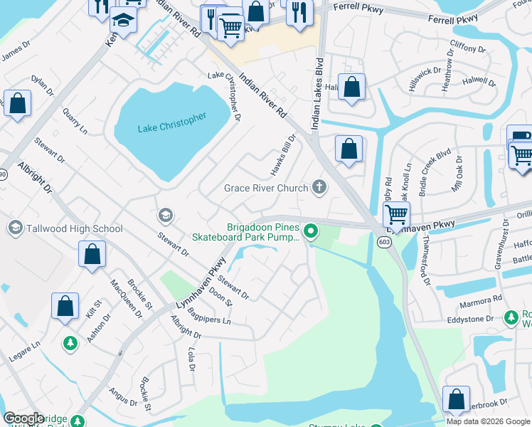 map of restaurants, bars, coffee shops, grocery stores, and more near 1684 Wicomico Lane in Virginia Beach