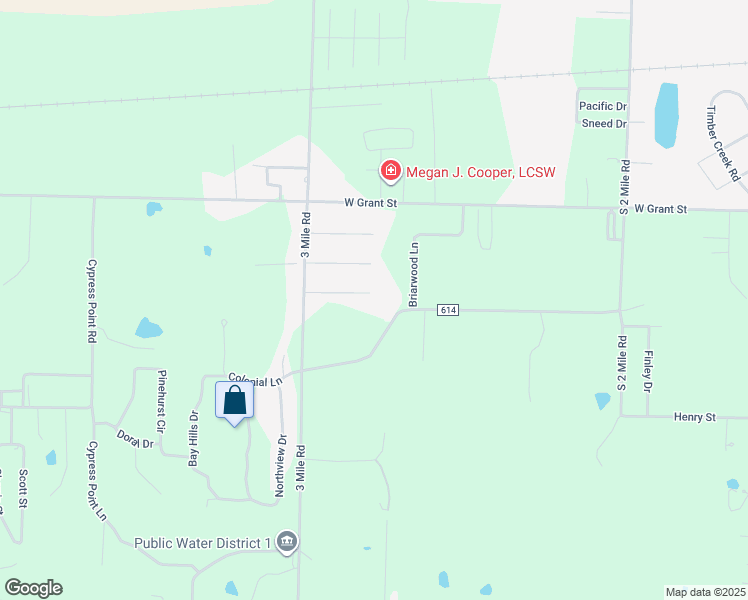 map of restaurants, bars, coffee shops, grocery stores, and more near 15340 Woodcreek Drive in Dexter