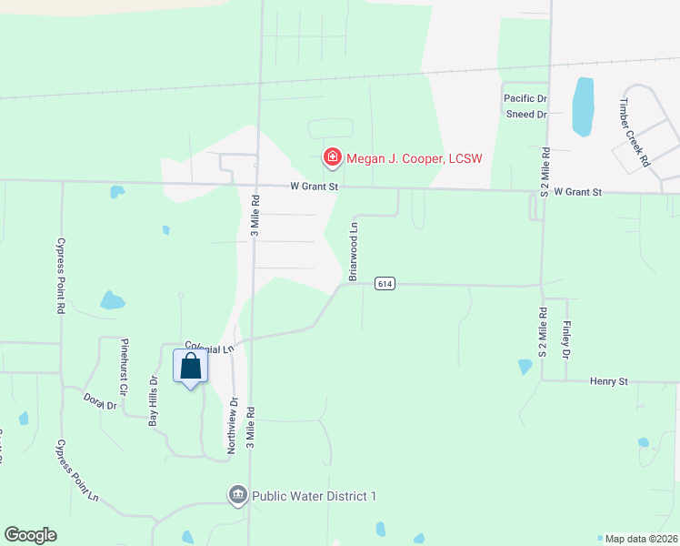 map of restaurants, bars, coffee shops, grocery stores, and more near 11755 Briarwood Lane in Dexter